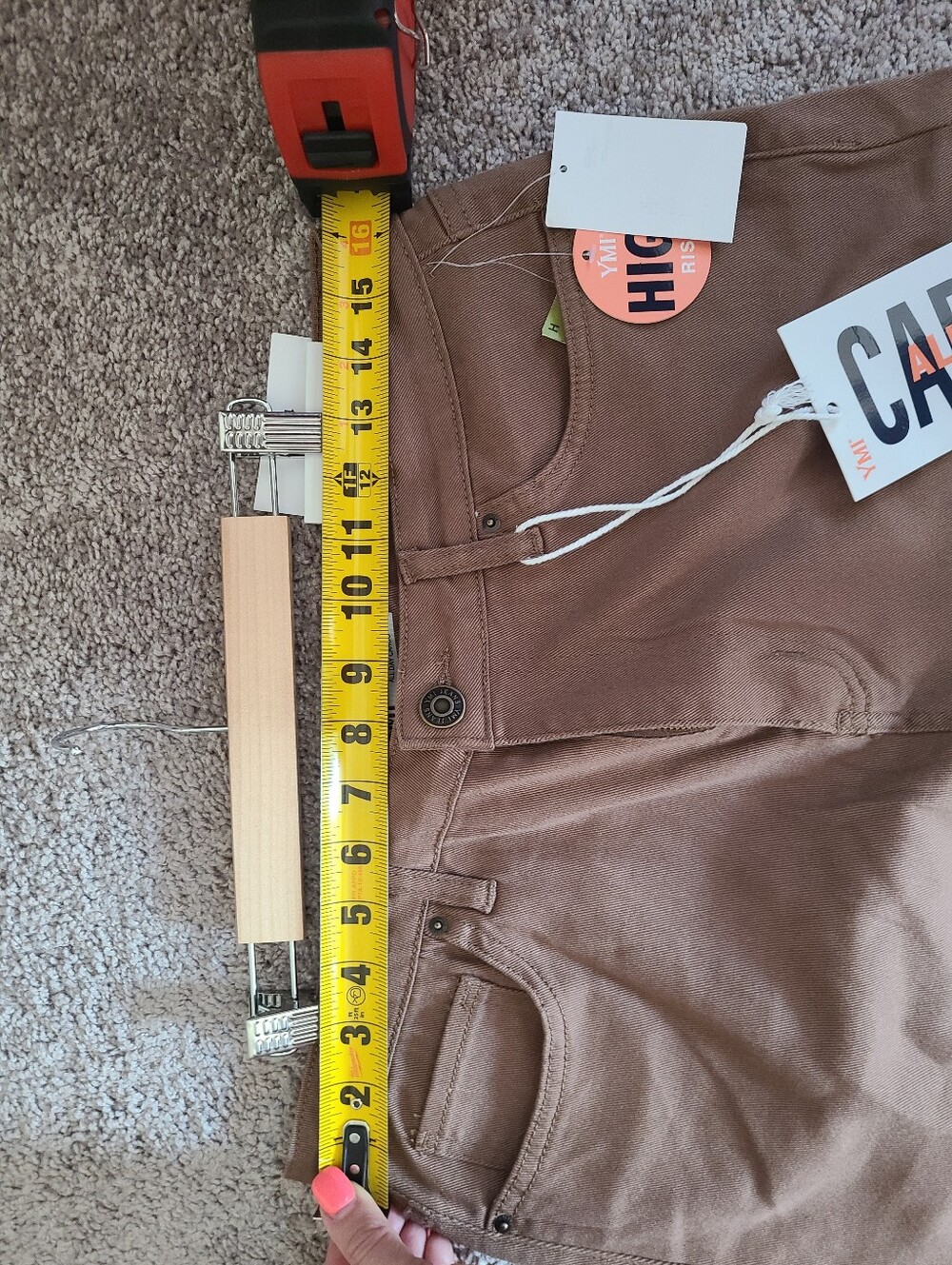 NWT YMI High Rise Wide Leg Brown Cargo Pants - Picture 9 of 9
